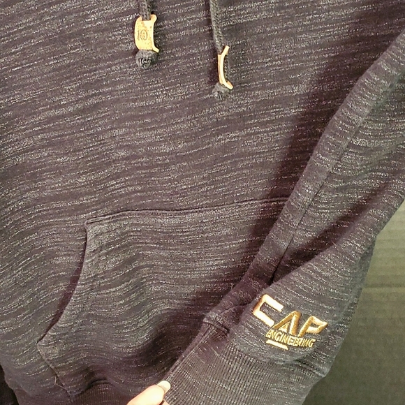 10 Tree Dark Grey Heathered Hoodie "CAP Engineering" - Size Medium - Picture 5 of 14